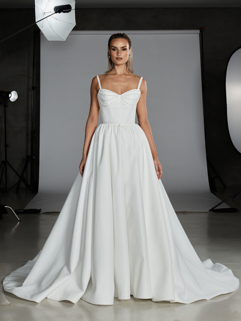 Evie Young bridal gown, style Tierney SA Overskirt