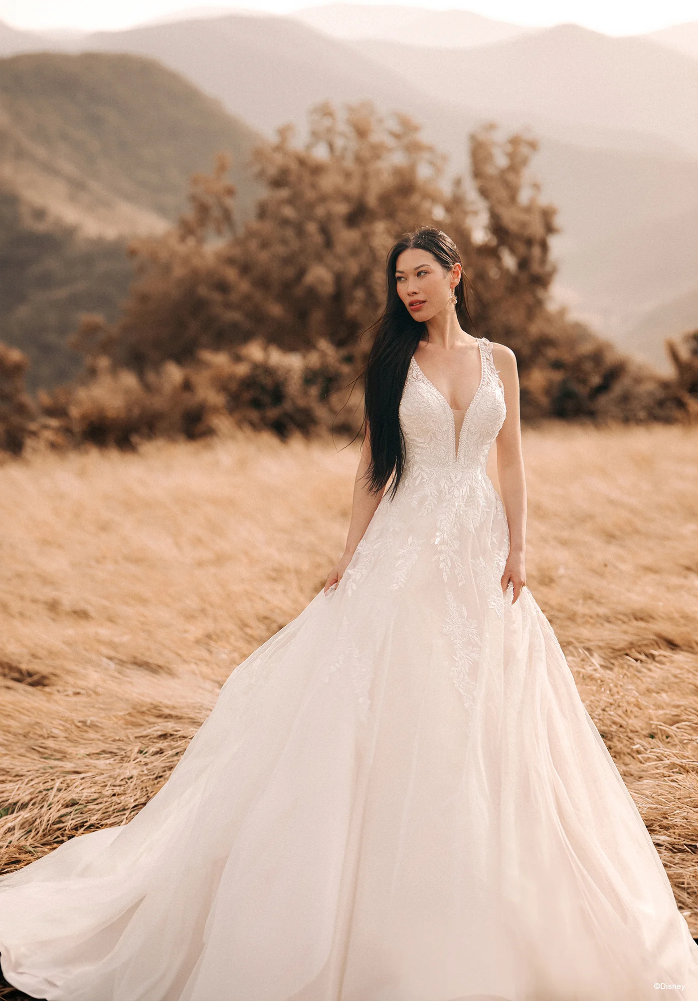 Disney Fairy Tale Weddings bridal gown, style D415 — Pocahontas